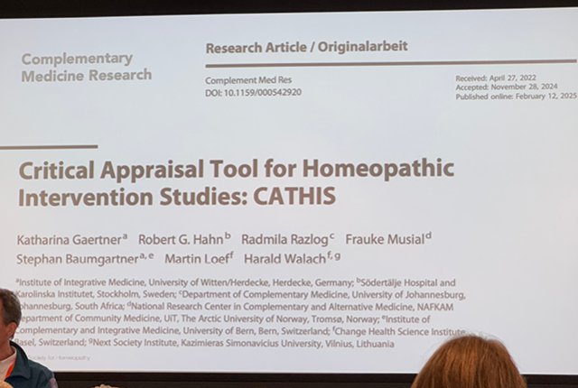 Dr. Alexander Tournier, Präsentation der Studiengeschichte der Homöopathie